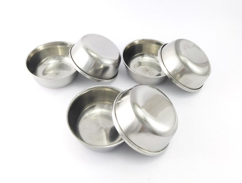 SAUBHAGYA Steel Vegetable Bowl Stainless Steel Chatni Katori/ Wati/ Mini Bowls: 30ml Very Small Set of 6 Pieces Disposable(Pack of 6, Steel)
