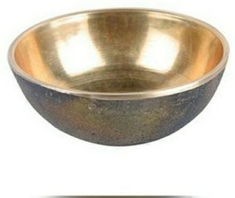 QIMACPLUS Bronze Massage Bowl Kansa Bronze Vatki, Manual Foot Massager, for Relaxation and Deep Cleaning(Pack of 1, Gold)