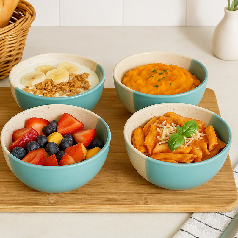 Saras Aajeevika Ceramic Serving Bowl(Pack of 4, Multicolor)