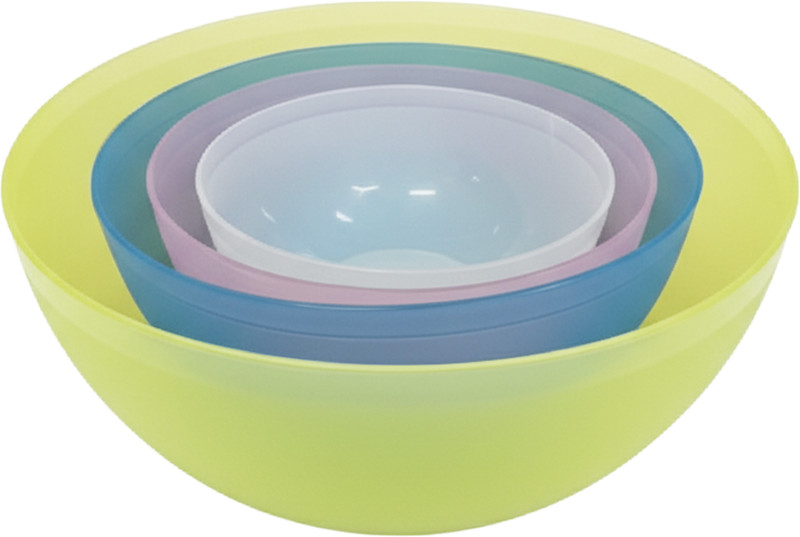 Gluman Plastic Mixing Bowl 4-Piece Mixing Bowl Set |Multi-Color Plastic Kitchen Bowls(Pack of 4, Multicolor)