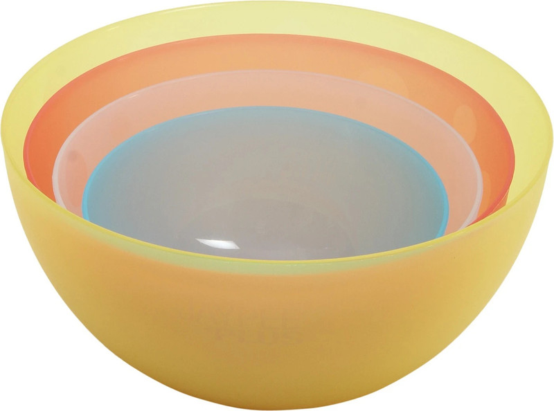 Jaypee Plus Plastic Mixing Bowl Set for Baking, Cooking, Whisking, Mixing, Storing and Serving for Salads(Pack of 4, Multicolor)