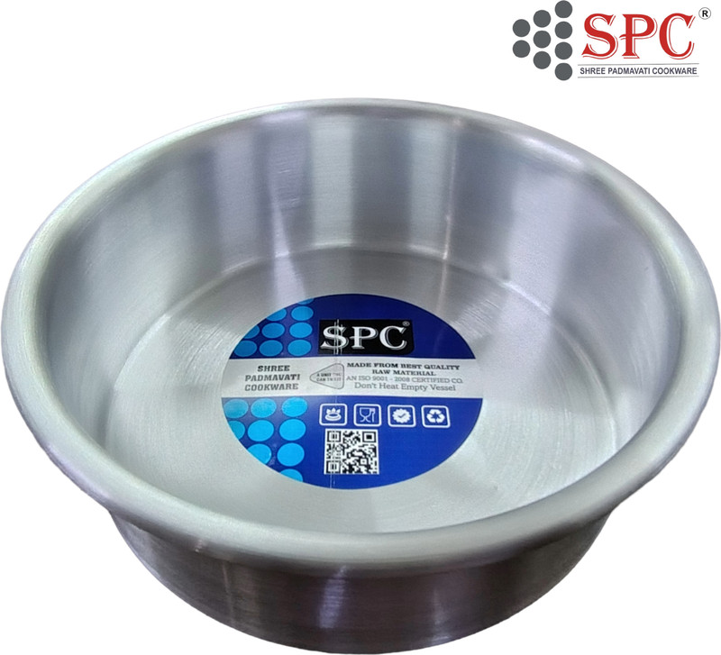 SPC Aluminium Storage Bowl Bakeware Aluminium Round Mould Tin for Baking Cake(Pack of 1, Silver)