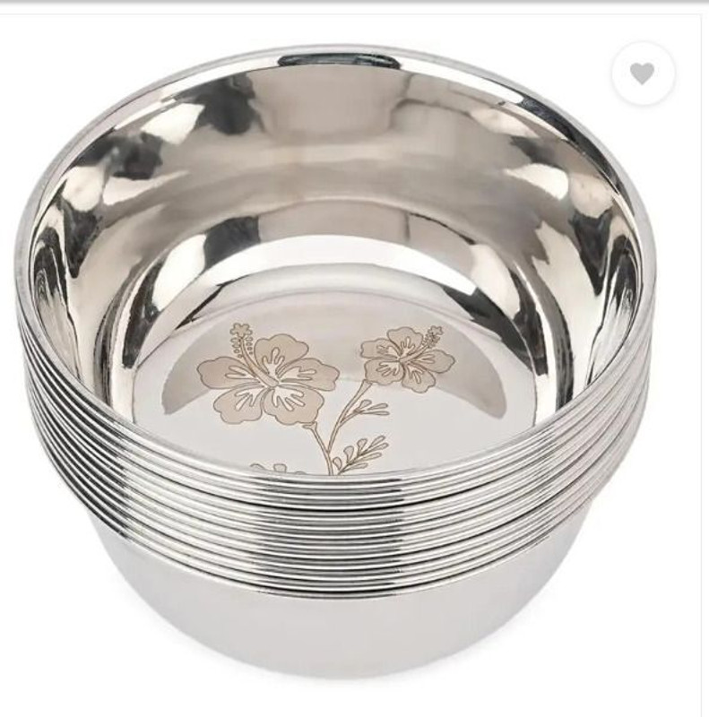 VERSOVA Stainless Steel Serving Bowl Versova bowl set(Pack of 6, Steel)