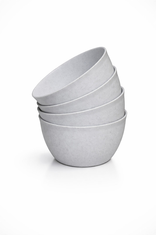 nestcart Plastic Serving Bowl Nestcart Speckled White Bowl 650ml(Pack of 4, White)