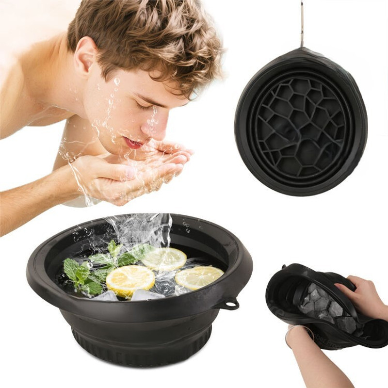 Rathore Collection Silicone Massage Bowl Face bowl for ice with built-in ice tray(Pack of 1, Black)