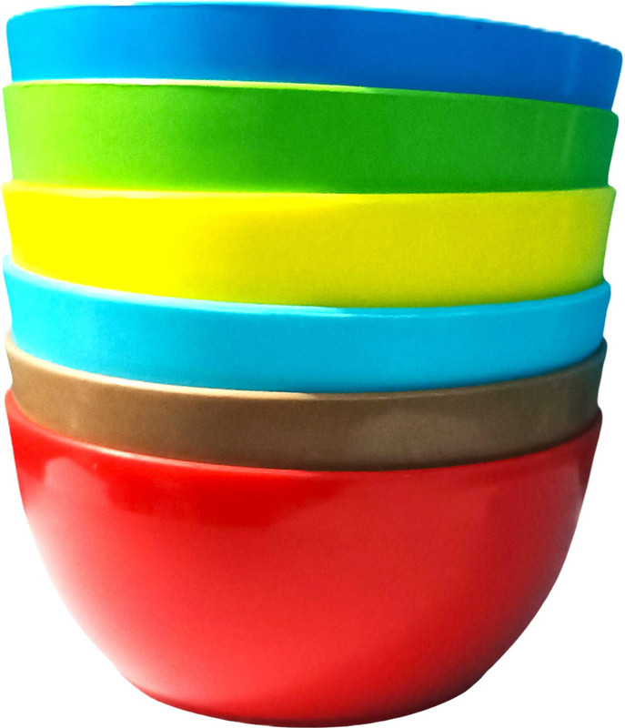 S.V HYGIENE Plastic Serving Bowl Plastic Bowl Set 400 ml | Multipurpose Kitchen Bowls | BPA Free | Pack of 6 Disposable(Pack of 6, Multicolor)