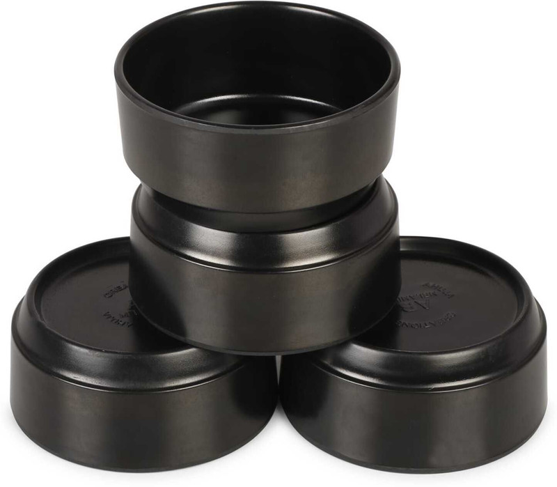 TWINK Melamine Serving Bowl Melamine Serving Bowl pack of 4 black melamine(Pack of 4, Black)