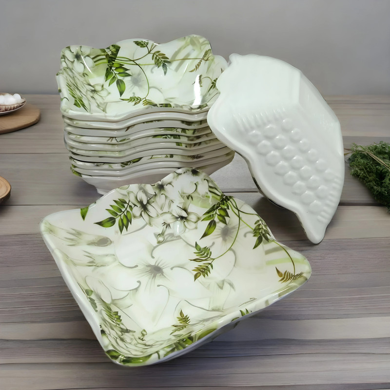 Inpro Melamine Vegetable Bowl Stylish, Durable & Ideal for Everyday Use, Serving as Snacks Bowl and more(Pack of 12, Multicolor)