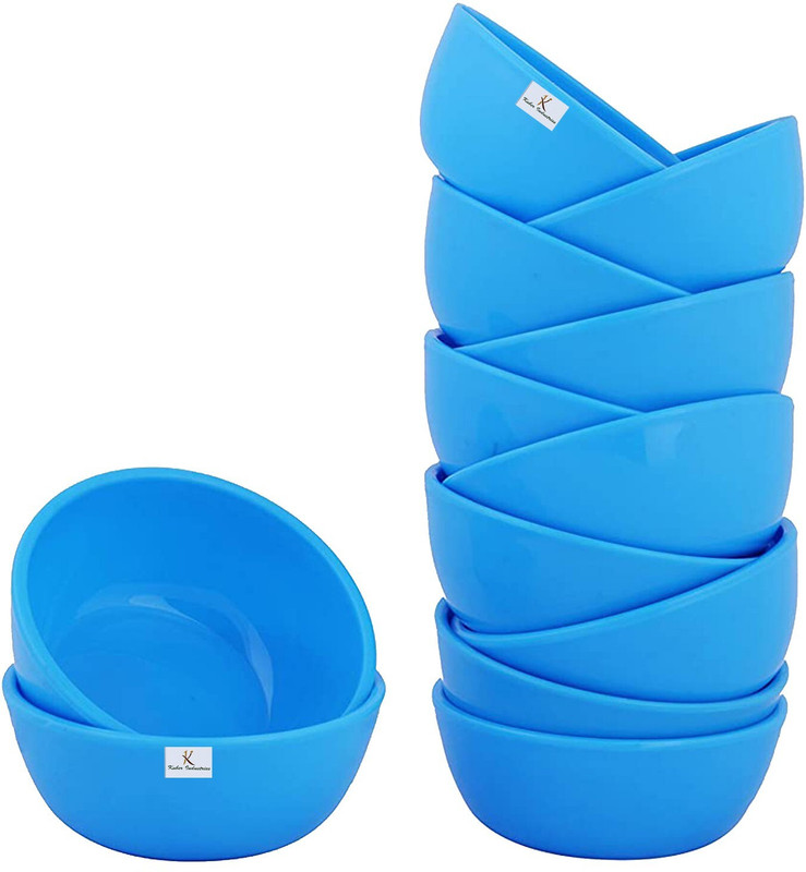 KUBER INDUSTRIES Plastic Serving Bowl(Pack of 12, Blue)