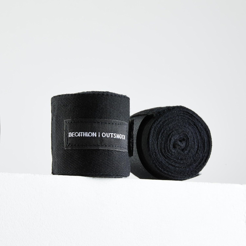 dynamics DECATHLON, Adult Boxing Wraps, 2.5m Black, Semi-Stretch Canvas, Hand Wraps, Multicolor Boxing Hand Wrap(Multicolor, 250 cm)