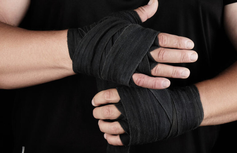 Monika Sports Professional weight Lifting / Boxing Handwrap Black Boxing Hand Wrap(Black, 108 inch)