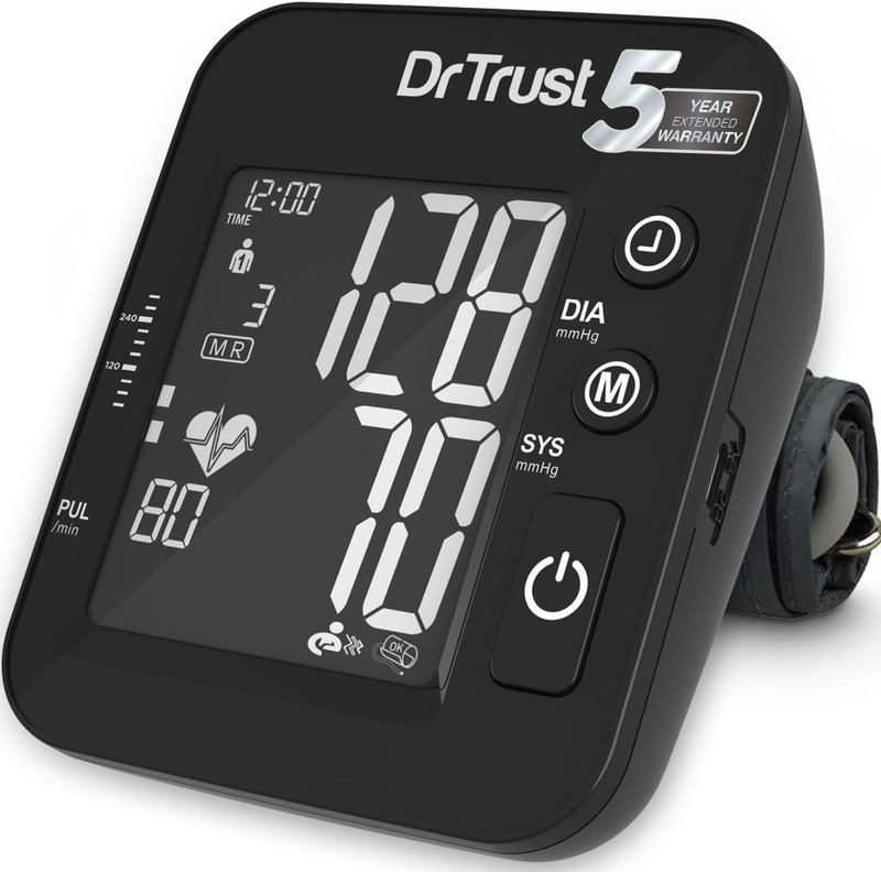 Dr Trust USA Intellitrack 132 Dual Talking Digital Blood Pressure BP Machine Bp Monitor(Black)