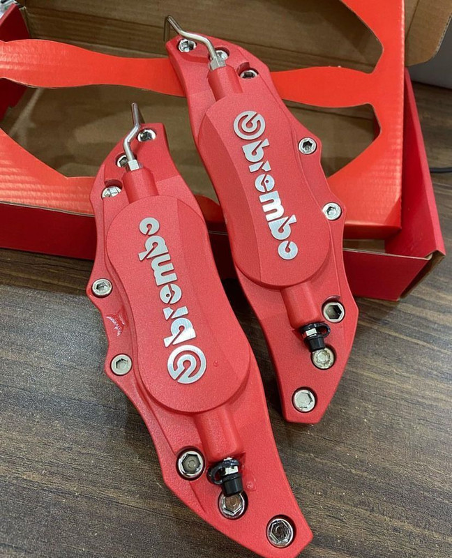 Ride2joy 2pcs Car Aluminum Brembo Brake Caliper Protector Cover for Wheel Hub Brake Caliper