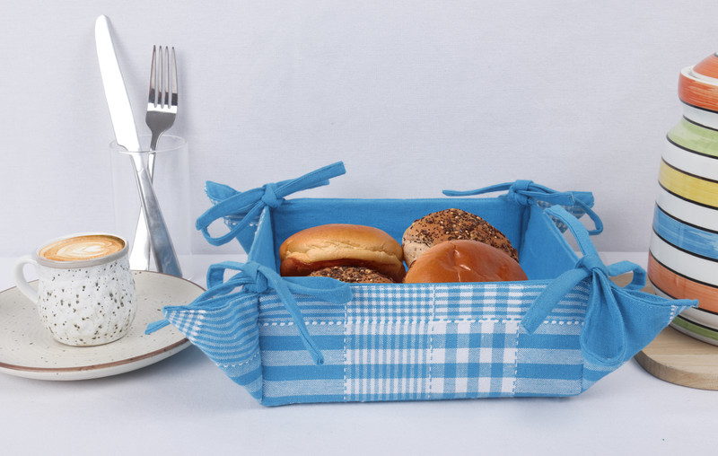 Peperhomia Cotton Bread Basket(Red)