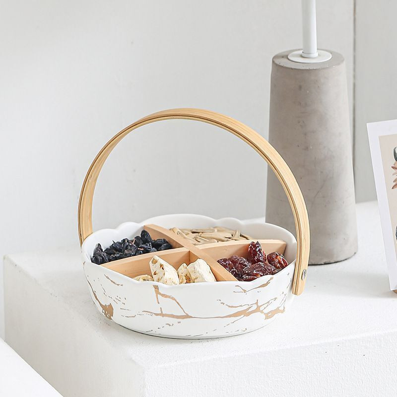 IMAHAl Ceramic Bread Basket(White)