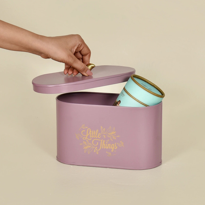 Elan Steel Bread Basket(Pink)