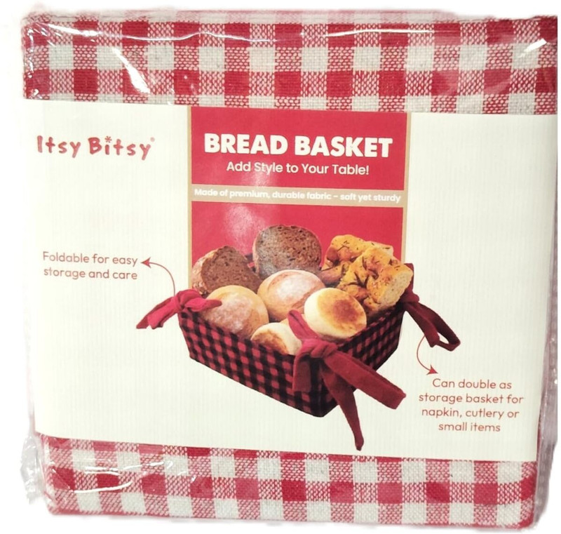 ITSY Bitsy Cotton Bread Basket(Red)