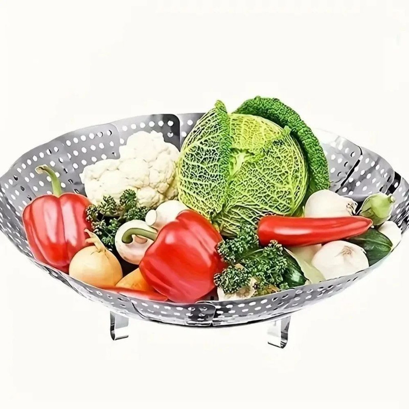 JRS TRADERS Stainless Steel Bread Basket(Silver)