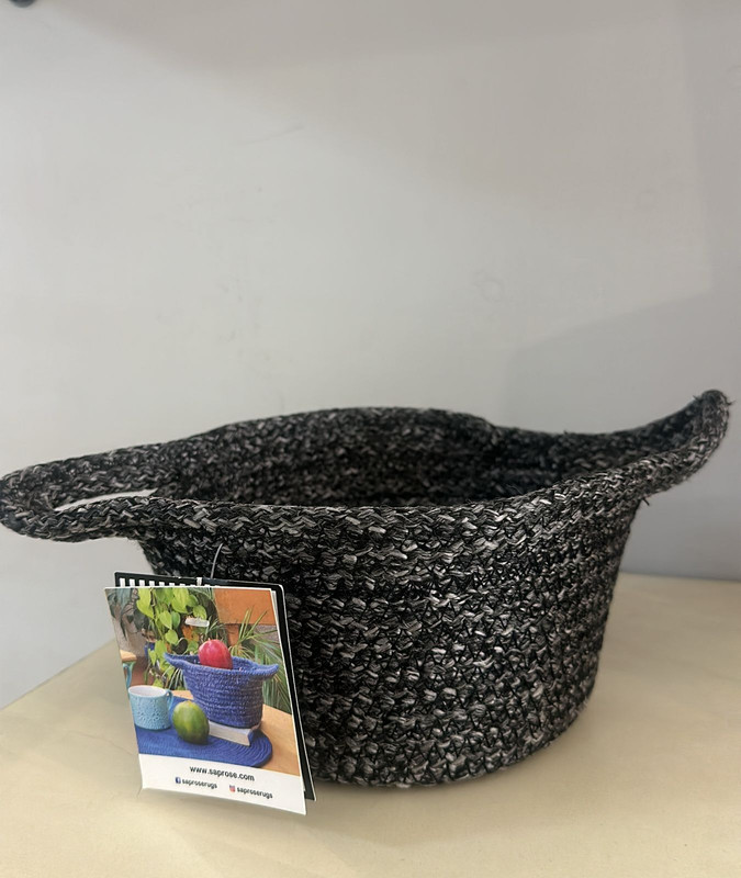 AB Furnishing's Jute Bread Basket(Black)