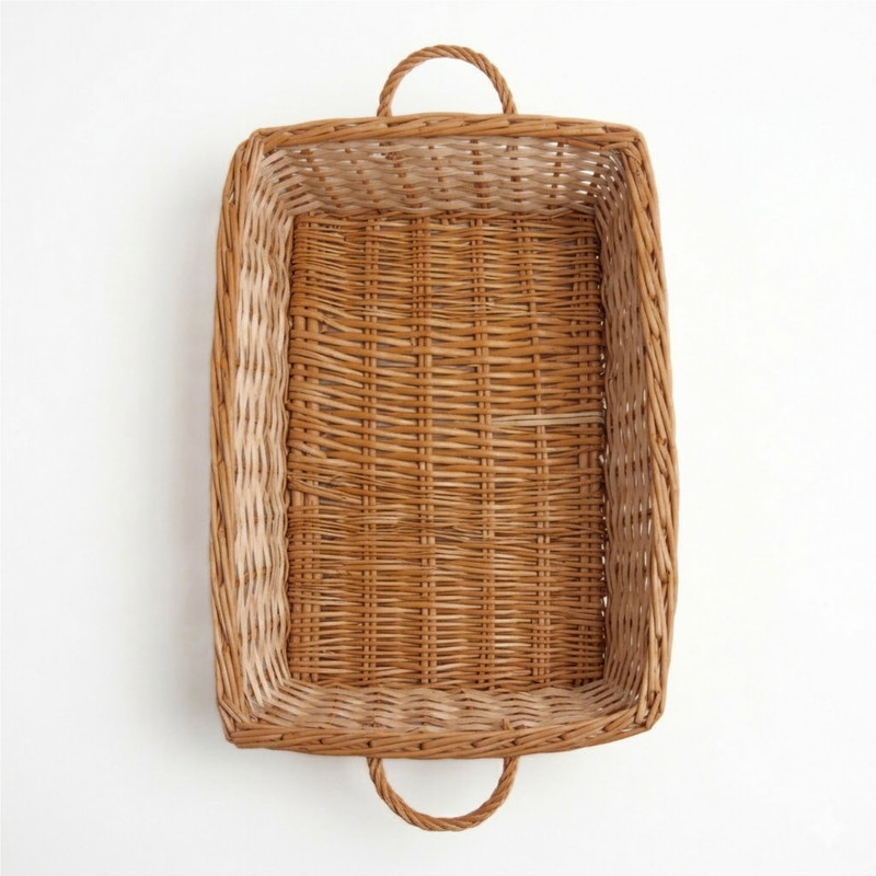 JAFSA Bamboo Bread Basket(Beige, Brown)