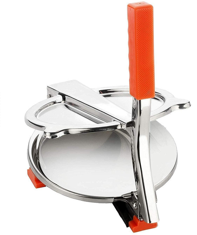 MinzAy Hot Papad Khakhra Roti Chapati Press for Kitchen Use Manual Dough Press(Stainless Steel Puri Press Maker Manual Puri Maker Machine with Easy Grip Handle)