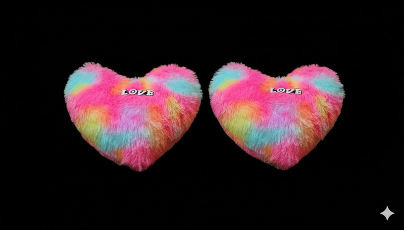 Amity 2 KA SET Heart Shape Cushion Pillow For Gifting Purpose - (PINK) Breast Support Cushion