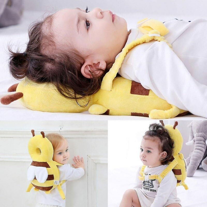 Vokiuyh yellow and brown head protector Strap on Breast Pillow