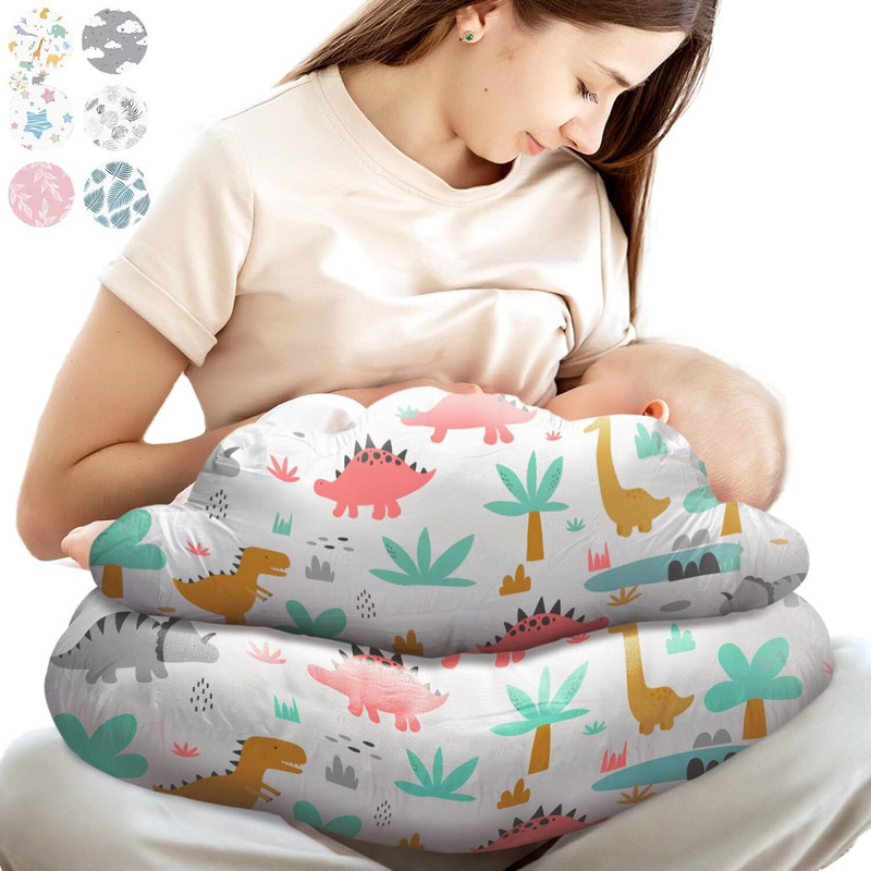Woomzy Premium Breast feeding Pillow,Adjustable Wasit strap,Nursing feeding,Moms Gift Breastfeeding Pillow