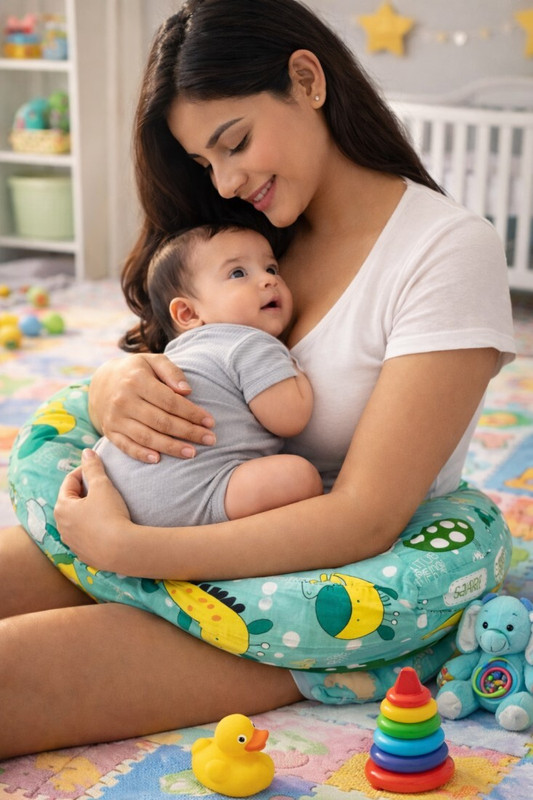 Mom And Son New born baby of 0-6 Months Breastfeeding Pillow