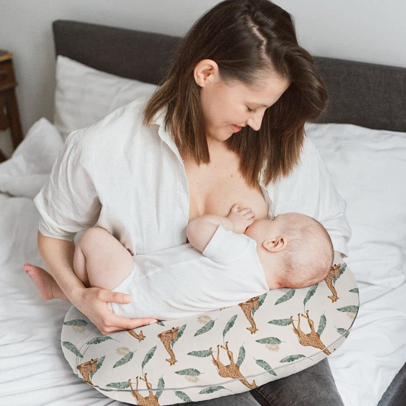 Woomzy 100 % Cotton Breastfeeding Pillow, Buckles Adjustment with Zip Micky Premium Breastfeeding Pillow