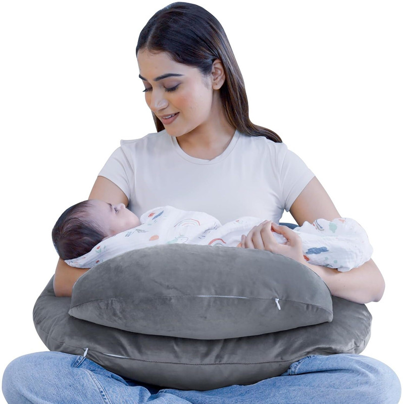 Cherilo Feeding Pillow for New Born Baby, Security Fence Design for Extra Baby Support, Breastfeeding Pillow