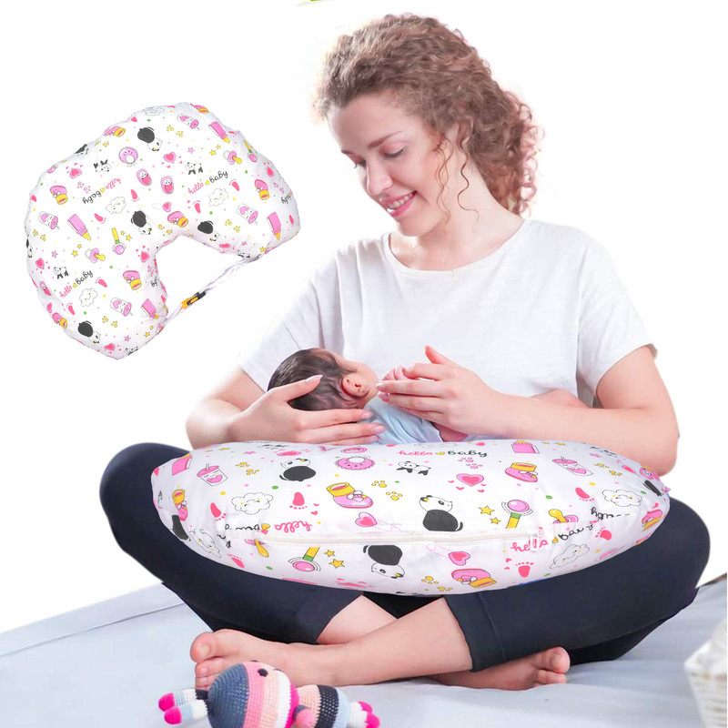 Kid's Charm Panda Portable 6 in 1 New Born Baby Feeding Pillow for Mother Baby Breastfeeding Pillow