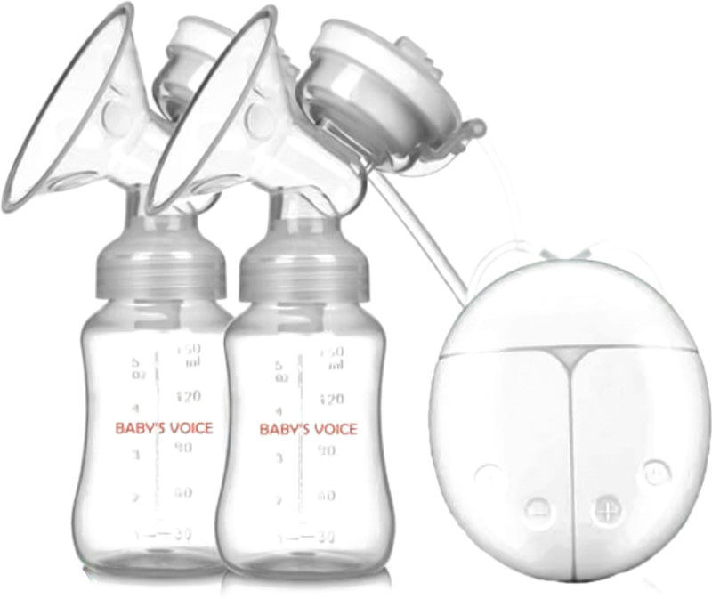 Baby's voice Electric Breast Pumps, Safe Milk Storage Dual with USB for Breastfeeding - Electric(White)