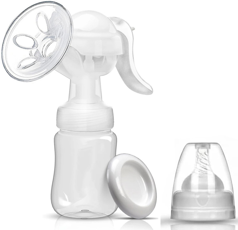 DIVINE SURGICAL Manual Breast Pump for Feeding, Soft Silicone Cushion, BPA Free, Easy Use  - Manual(White)