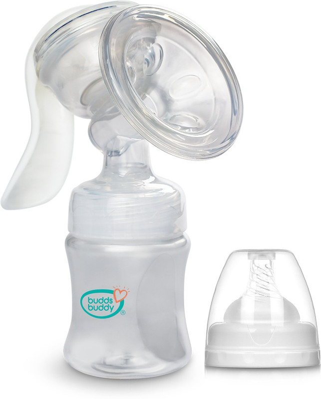 Buddsbuddy Premium BPA Free Advanced Manual Breast Pump Most Safe and Comfortable With Extra Baby Feeding Bottle - Manual(White)