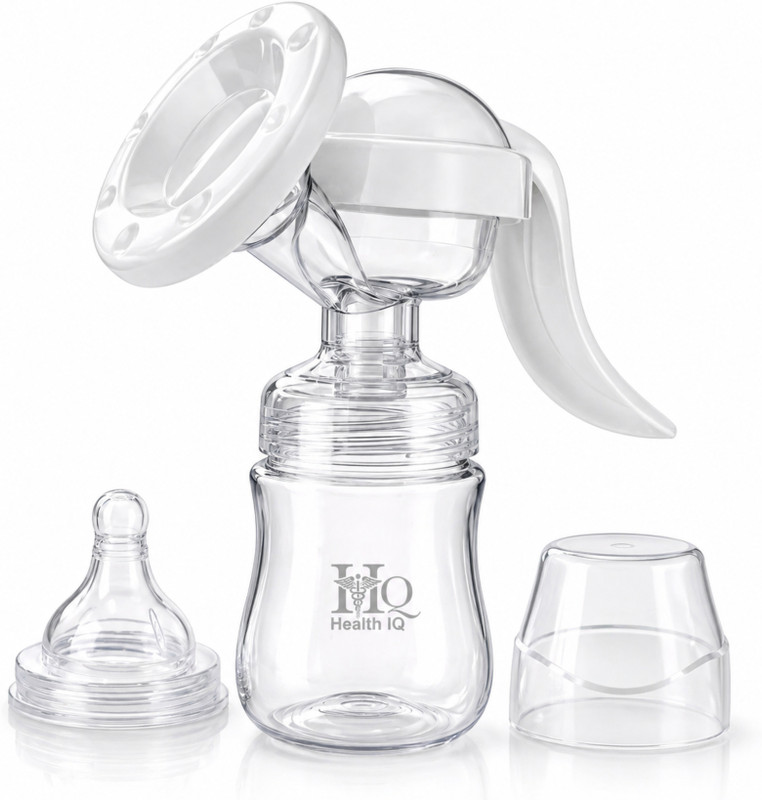 HealthIQ Health IQ Manual Breast Pump | Feeding Bottle  - Manual(White)
