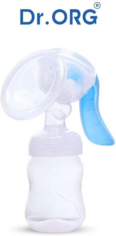 Dr Org Manual Breast Pump,3Level Adjustment,Silicone Massage, soft n gentle,BPA Free  - Manual(White)