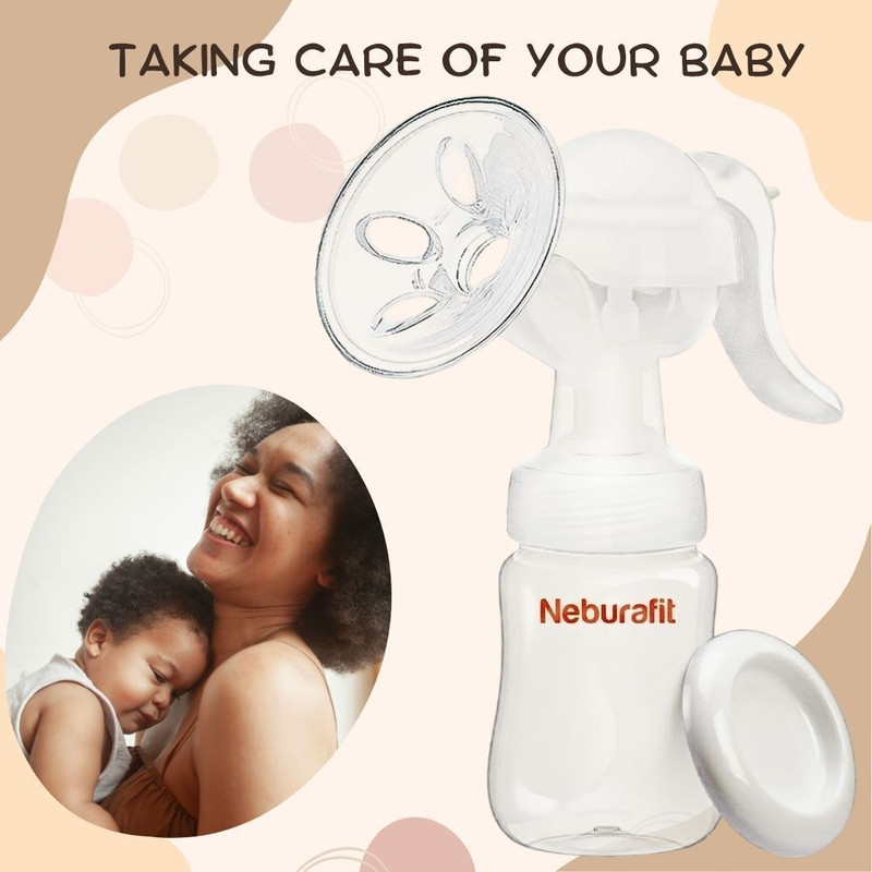 Mamma Love Neburafit Breast Pump with Milk Collection Bottle Handle  - Manual(Clear)