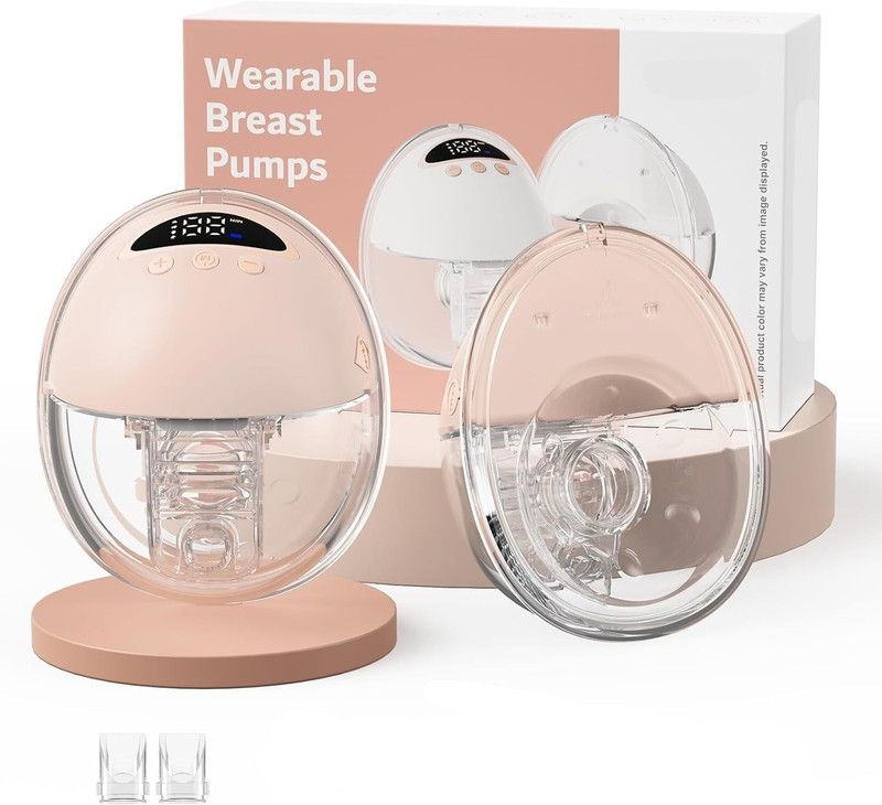 FLUDDER Breast Pump, Wearable Breastfeeding Pump, Electric Pump 4 Mode 12 Suction Levels - Electric(Pink)