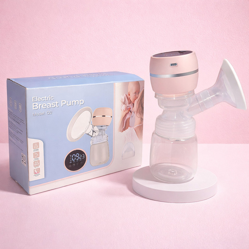 FLUDDER Breast Pump, Wearable Breastfeeding Pump, Lightweight Portable Electric Pump - Electric(Pink & Sky Blue Breast Pump)