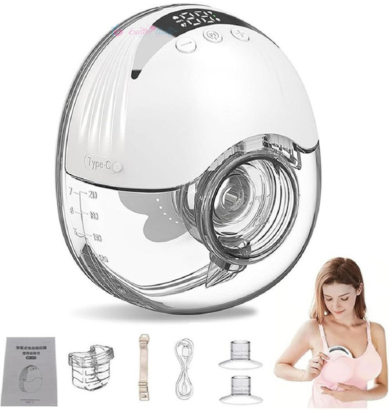 Butterthief Wearable Electric Breast Pump Milk Feeding Pumping Machine with 4 Modes 12 level - Electric(White)