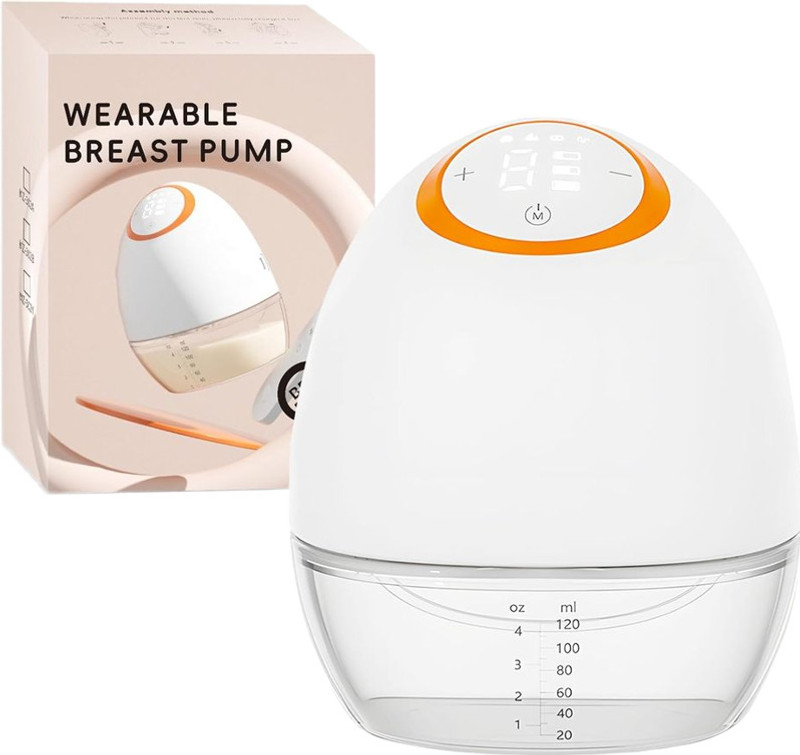 mahakal Wearable breast pump Low Noise Breastfeeding Pump with 4 Mode & 12 Levels  - Electric(White)