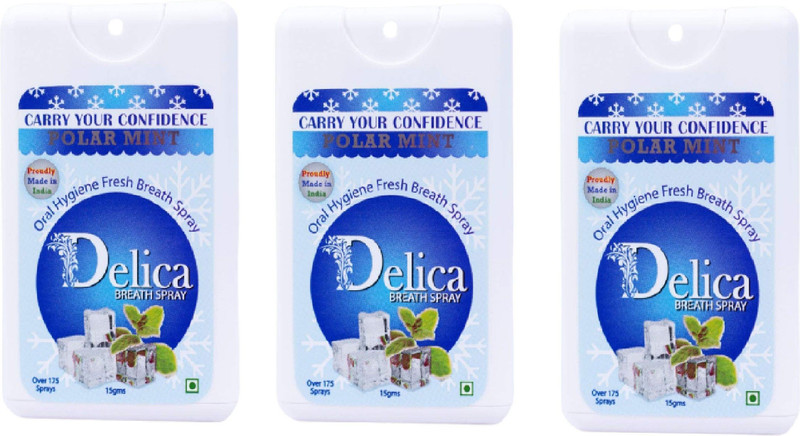 Delica Strawberry Mint Mouth Freshener For Men And Women (Pack of 2, 30 gm) Mouth Spray(30 g)