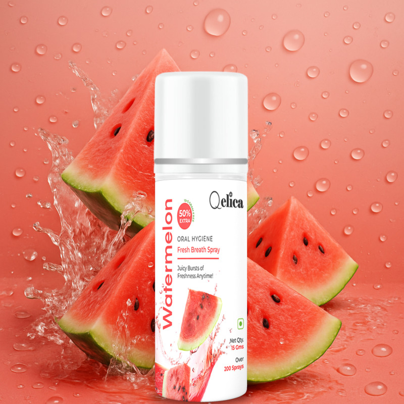 Qelica Instant Mouth Breath Freshener Pure Ayurvedic for Kissing Men and Women 200+ Spray(15 g)