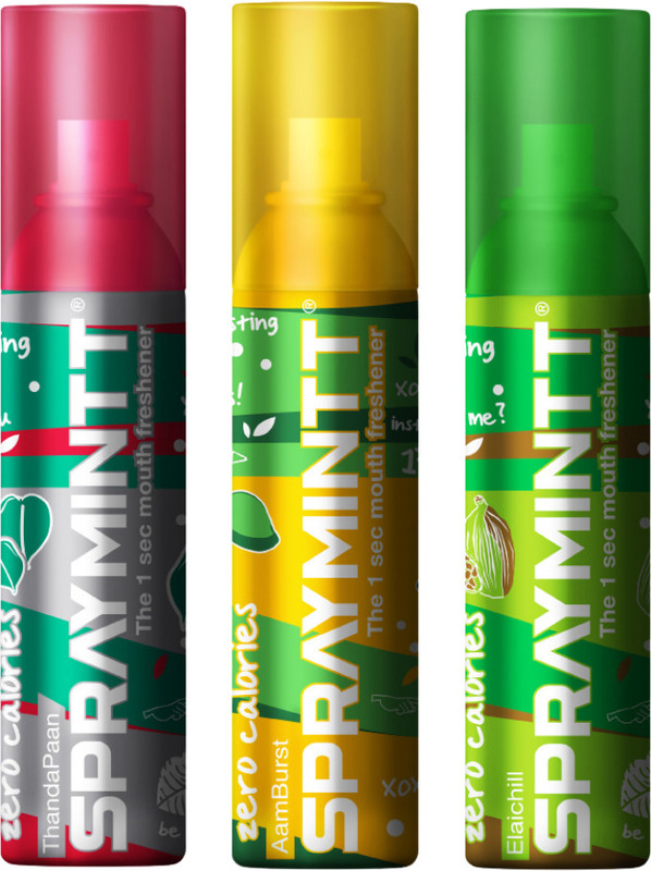 Spraymintt 1 second Instant Mouth Freshener - Elaichill + Icymint Combo| Spray(30 g)