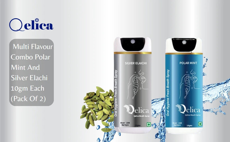 Qelica Instant Mouth & Breath Freshner Spray For Fresh & Bad Breath, Kissing 100+ Spray Spray(20 g)