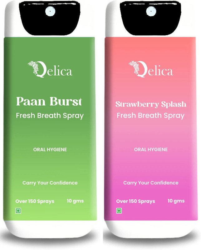 Qelica Advance Green Instant Mouth Freshener for Couples Kissing, Long-Lasting 150+ Spray(10 g)