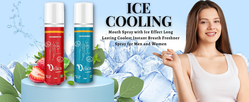 Qelica Instant Mouth and Breath Freshner Ice Effect Coolest Long Lasting Spray(30 g)