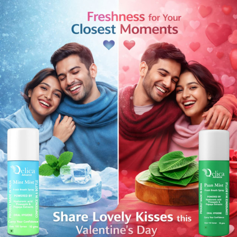 Qelica Fresh Breath Valentine Mouth Spray | Small Romantic Gift Spray(20 g)