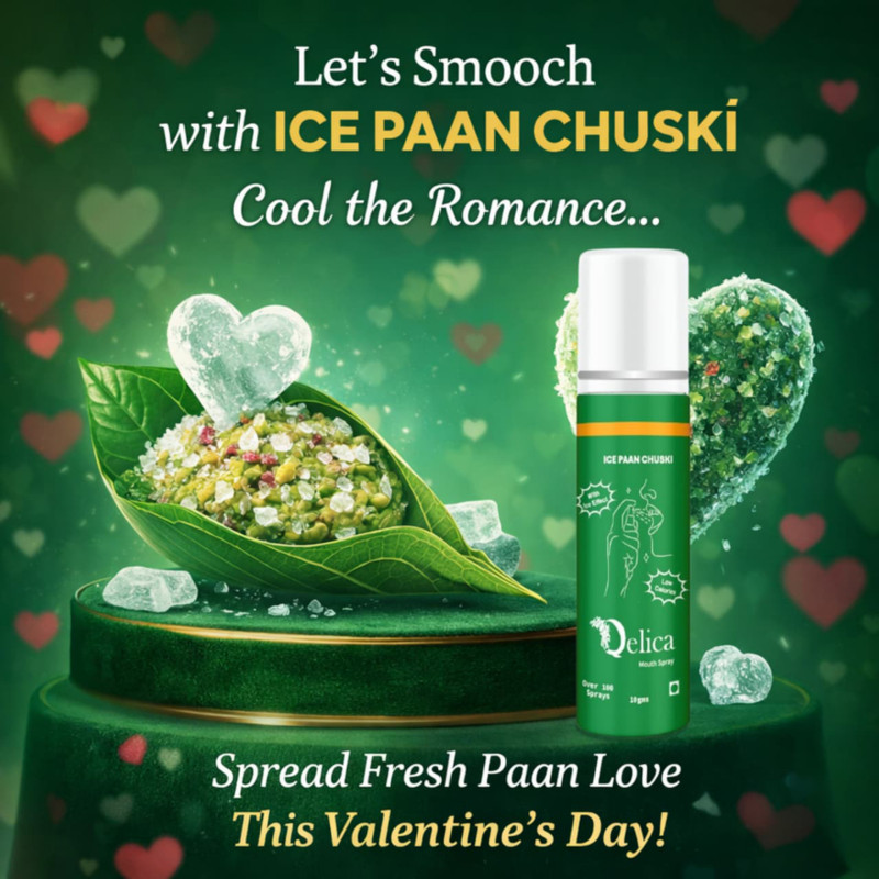 Qelica Valentine Mint Breath Spray | Travel Friendly Mouth Freshener Spray(10 g)